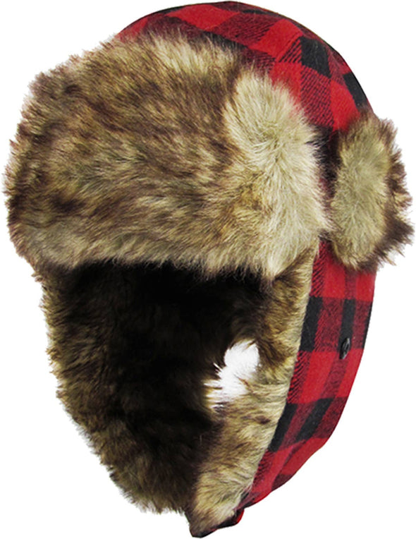 Buffalo Plaid Trapper Hat