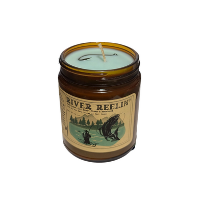 River Reelin' Soy Wax Candles: 10 OZ | Made in the USA