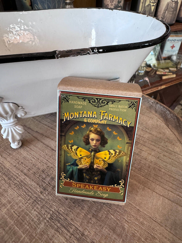 Vintage Antique Nouveau Speakeasy butterfly maiden soap
