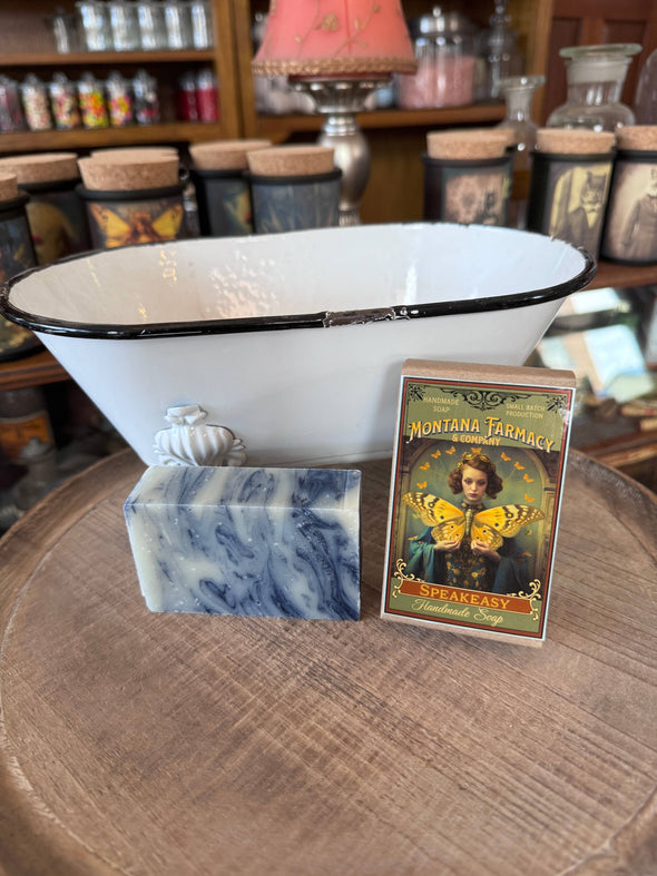 Vintage Antique Nouveau Speakeasy butterfly maiden soap