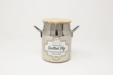 Milk Churn Candle Quilted Sky