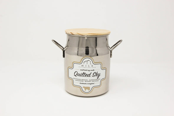Milk Churn Candle Quilted Sky
