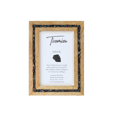 Sunset Crest Black Onyx Picture Frame - Mango Wood Craft
