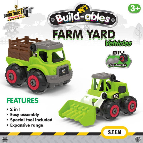2 in 1 Farm Yard Vehicles Set