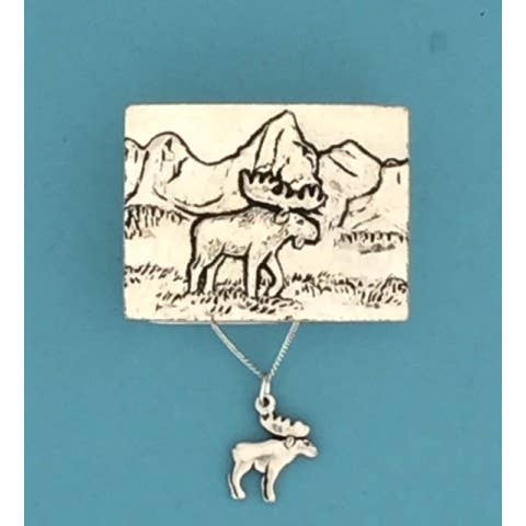 Moose Wish Box W/Moose Necklace