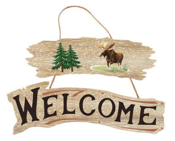 Two-Piece Wooden Rustic Welcome Signs
