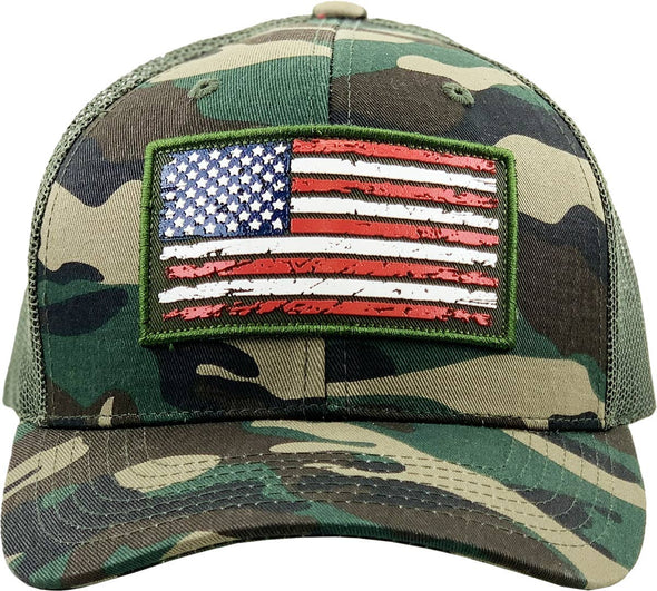 FLAG PRINT PATCH MESH BACK BALLCAP