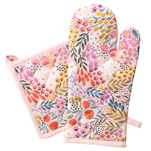 Summer Meadows Oven Mitt + Pot Holder Set