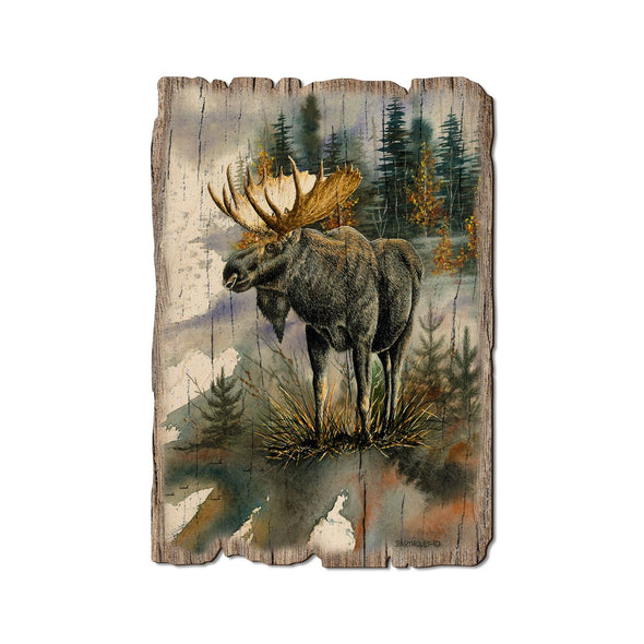 Woodland Majesty Moose - Wood Rustic Postcards