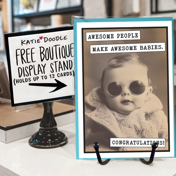 "Awesome People Make Awesome Babies" Congratulations Card