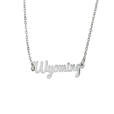 Wyoming Script Necklace