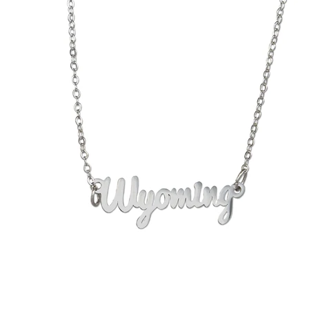 Wyoming Script Necklace