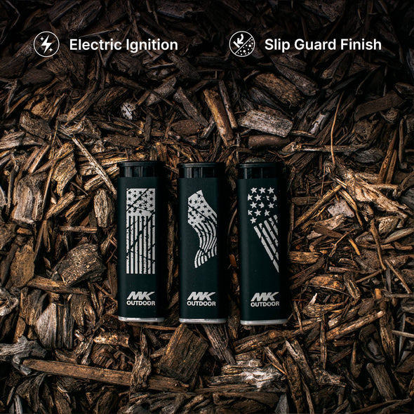 MK Lighter Outdoor Series, Alpine Set, Windproof Flame, Pock