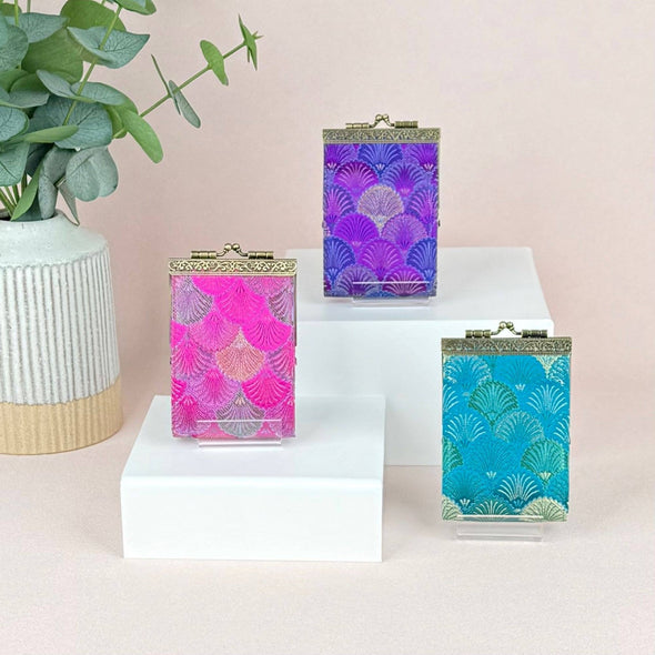 Small Shell Brocade Card Holder with RFID