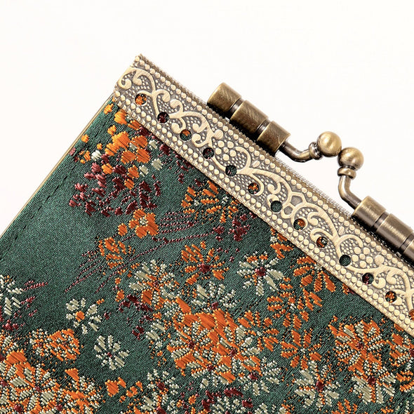 Brocade Small Floral Pattern Card Holder with RFID