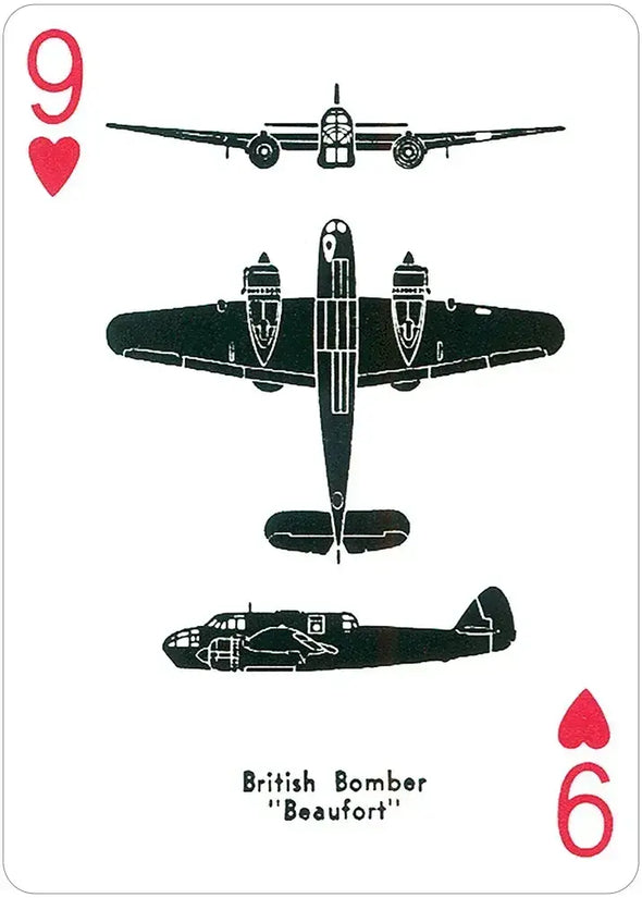 World War II Airplane Spotter Playing Cards Deck