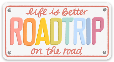 Life Is Better On The Road Sticker, 3x1.6in