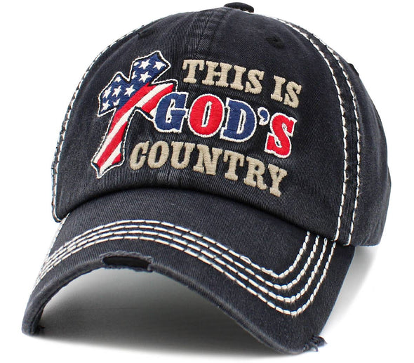 This Is God's Country Washed Vintage Ballcap