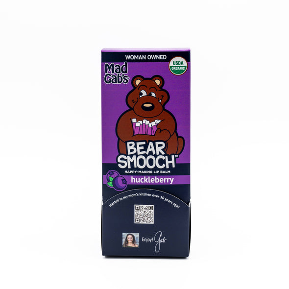 24pc Organic Bear Smooch Huckleberry Lip Balm POP