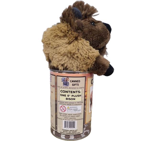 Route 66 Canned Bison - Eco-Friendly Recycled Plush Gift