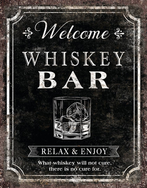Whiskey Bar Tin Sign