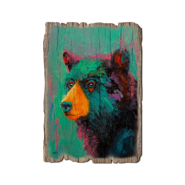 Blueberry Bear - Wood Rustic Edge Magnets