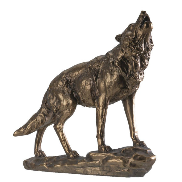13707 Bronze Howling Wolf C/8