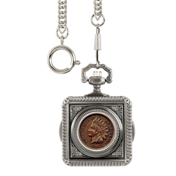 Indian Penny Coin Pocket Watch