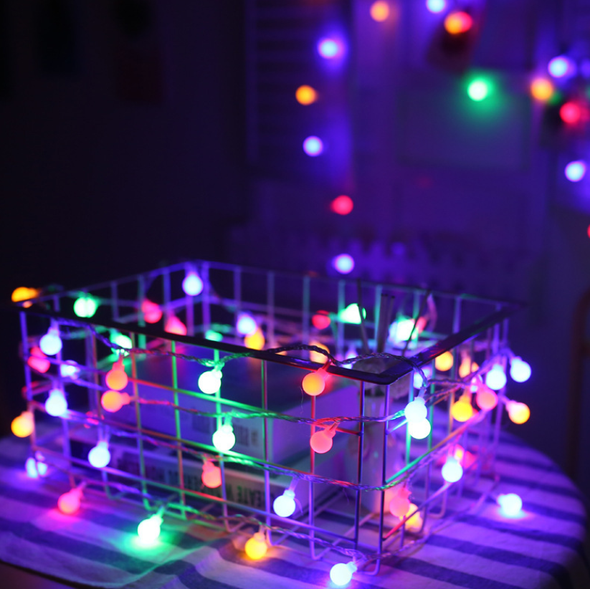LED ball flashing light colorful decorative light string DIY