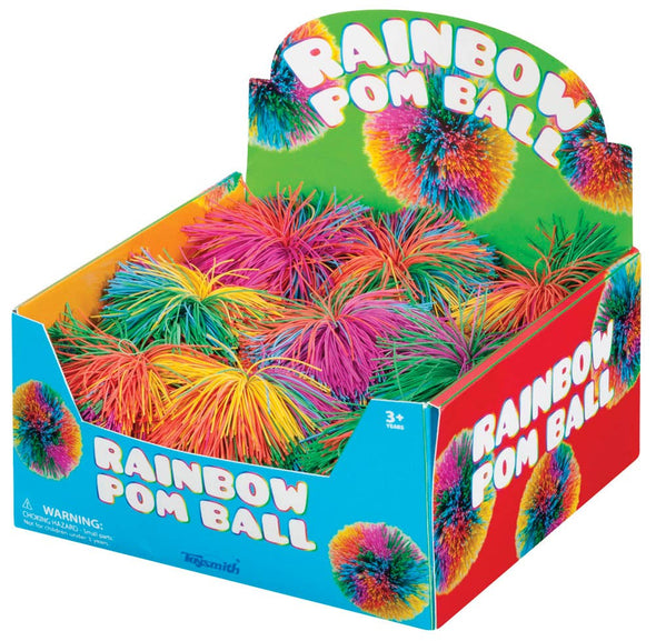 3.5" Rainbow Pom Ball