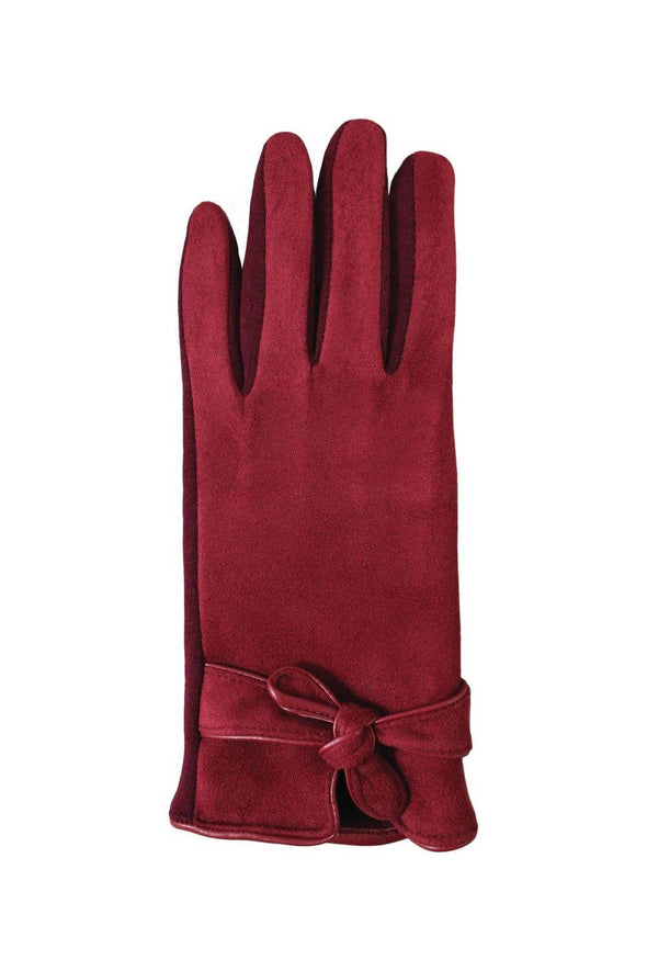 Faux suede gloves for texting