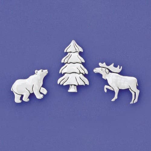 Moose/bear/tree Med. Magnet Set (Boxed)