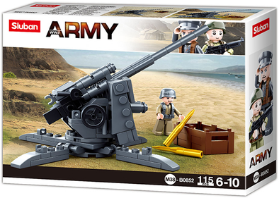 Howitzer 8mm Flak Anti-Tank Gun Building Brick Kit (115 pcs)