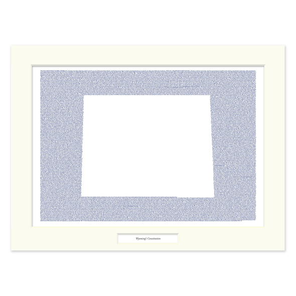 Wyoming's Constitution Matted Print