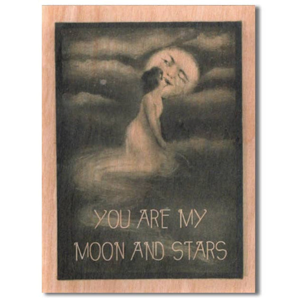 Moon Wood Folding Card