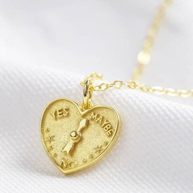 Gold Sterling Silver Decision Heart Necklace