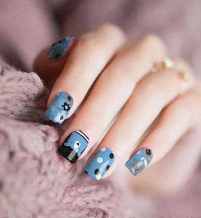 Razzle Blue Nail Polish Sticker