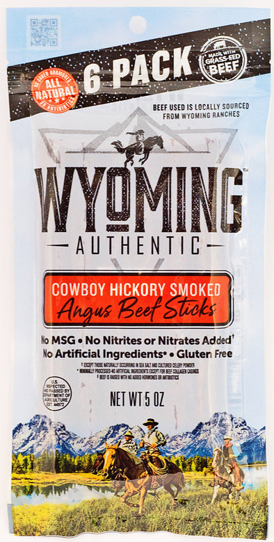 5 oz. Cowboy Hickory Smoked Beef Sticks 6 Stick Pack
