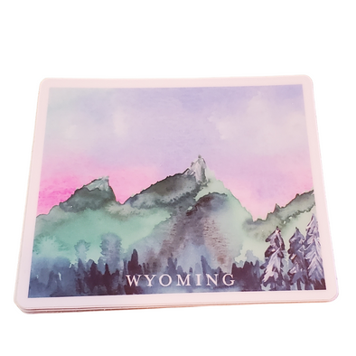 Wyoming Mountains State Sticker