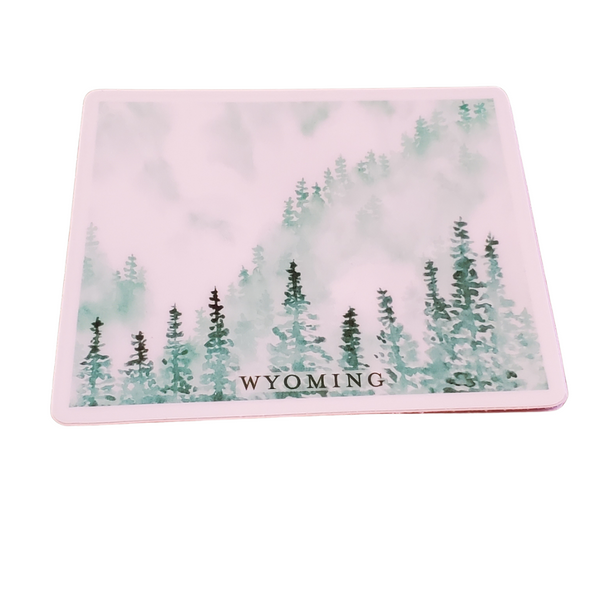 Wyoming Forest Green State Sticker