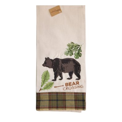 Bear Crossing Embroidered Dishtowels | Western Decore