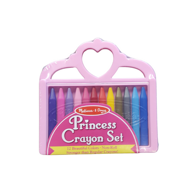Princess Crayons | 12 Non-Roll Crayons in a Carrying Case