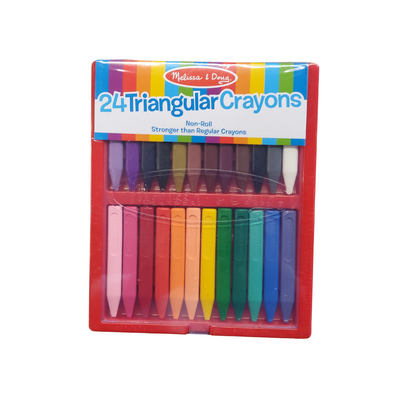 24 Triangular Crayons |  Non-Toxic and Non-Rolling