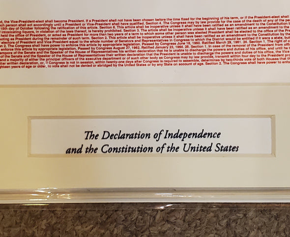 The Declaration of Independence Matted Print