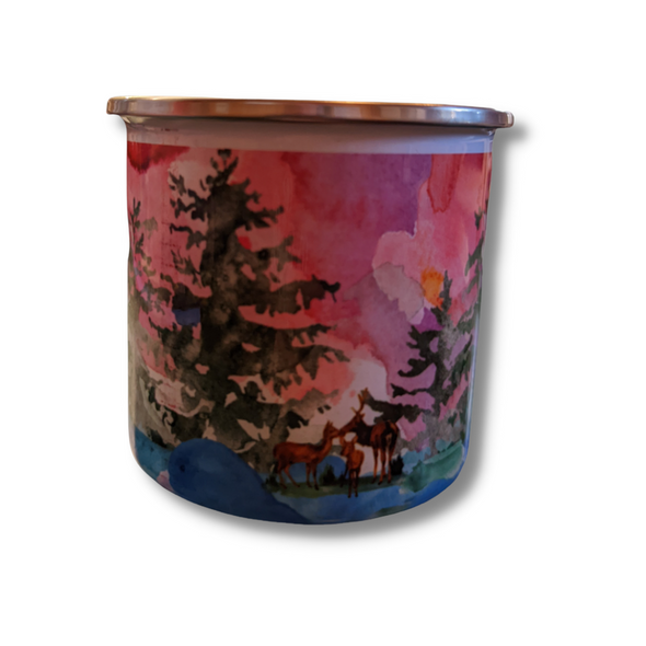 Deer in the Forest Camping Mug | 10 oz