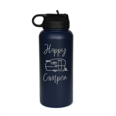 32 oz. Engraved Water Bottle - Happy Camper