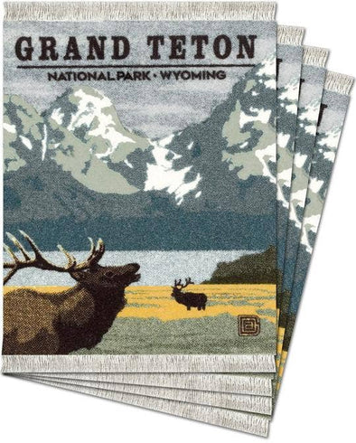 4 Pc CoasterRug® Set Grand Teton National Park (AGT-C)