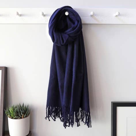 Lambswool Scarf In Navy