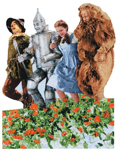 Wizard of Oz Poppy Field Blank Diecut Card