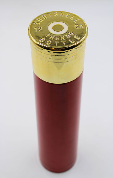 Shotgun Shell Red Thermo Bottle 1 Liter 13" Tall Insulated